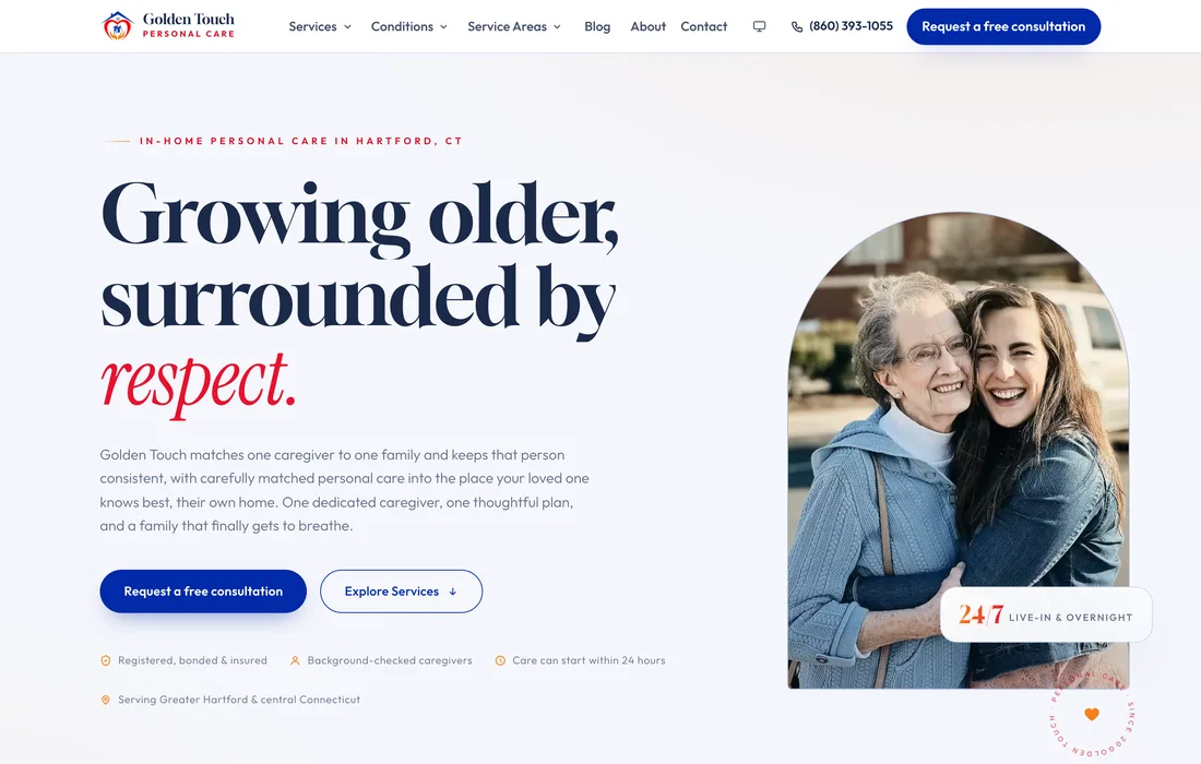Golden Touch Personal Care project screenshot