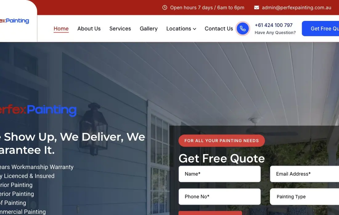 Perfex Painting project screenshot