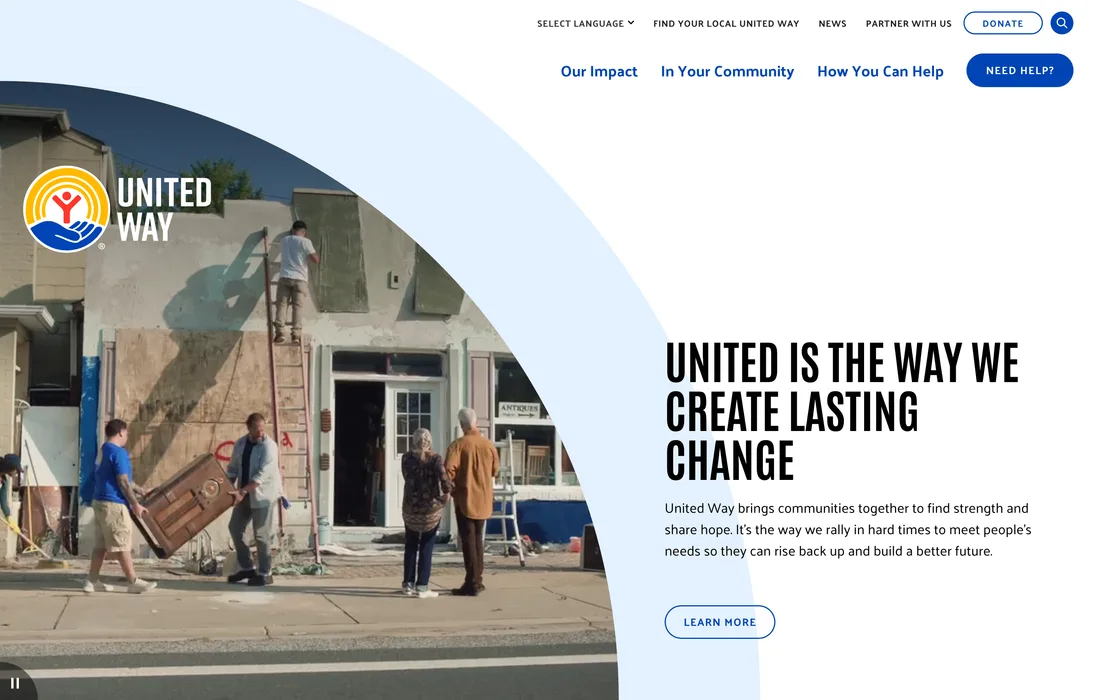 United Way project screenshot